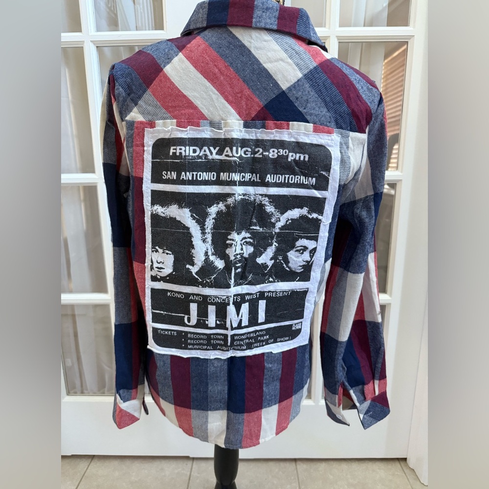 Jimi Hendrix Long Sleeve Shirt with Tee Graphic